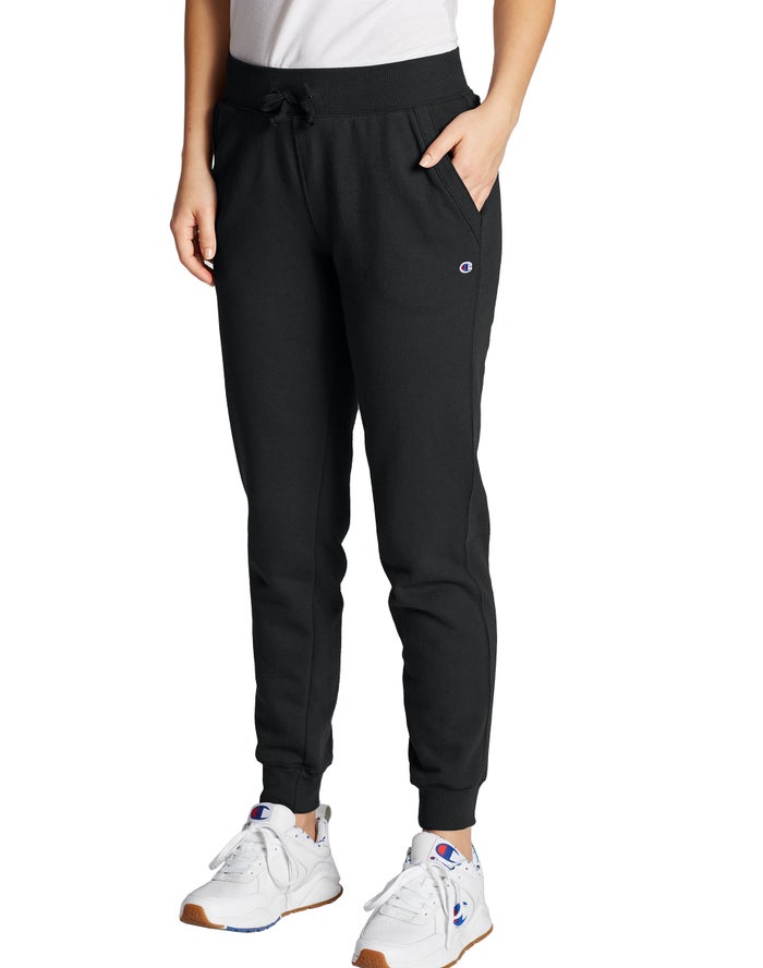 Champion Powerblend Fleece Kadın Joggers Siyah ( COZHAT074 )